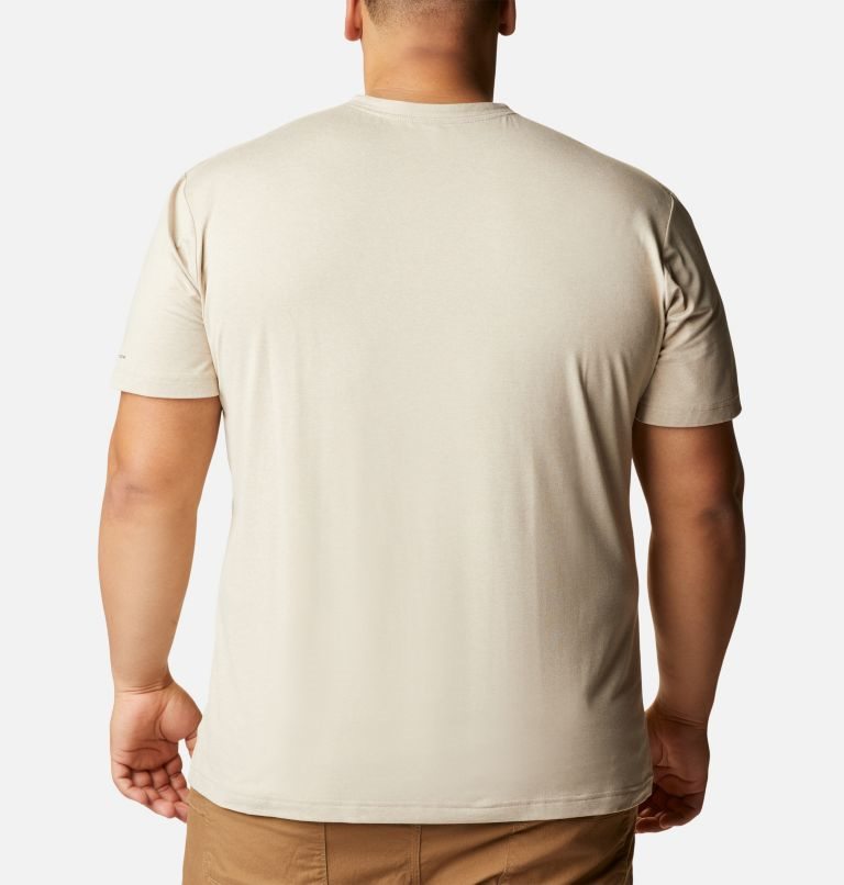 Men's Columbia Tech Trail Short Sleeve Henley T Shirts Beige | Plus Size CA-J1C5A